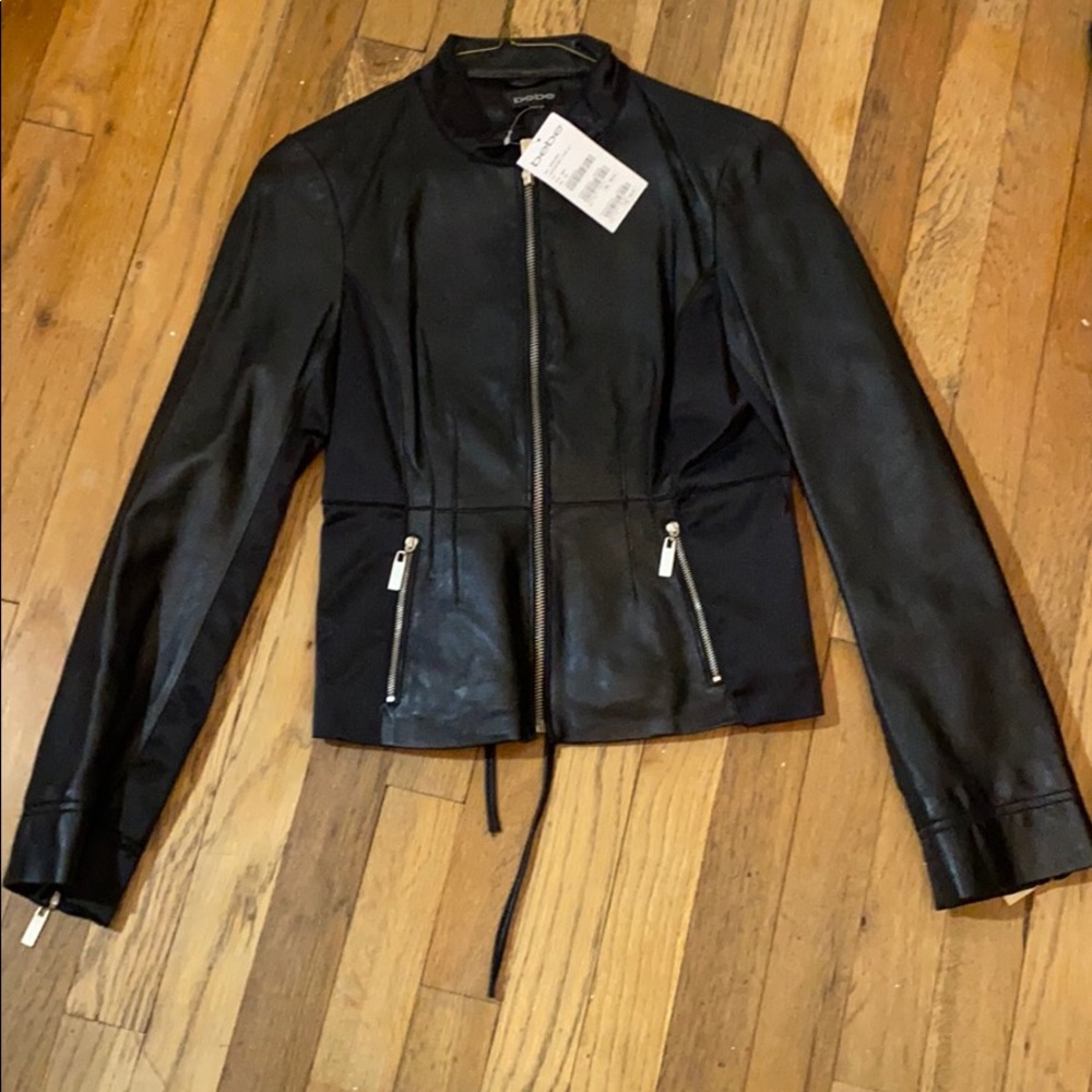 Bebe leather short coat size xs NWT vintage